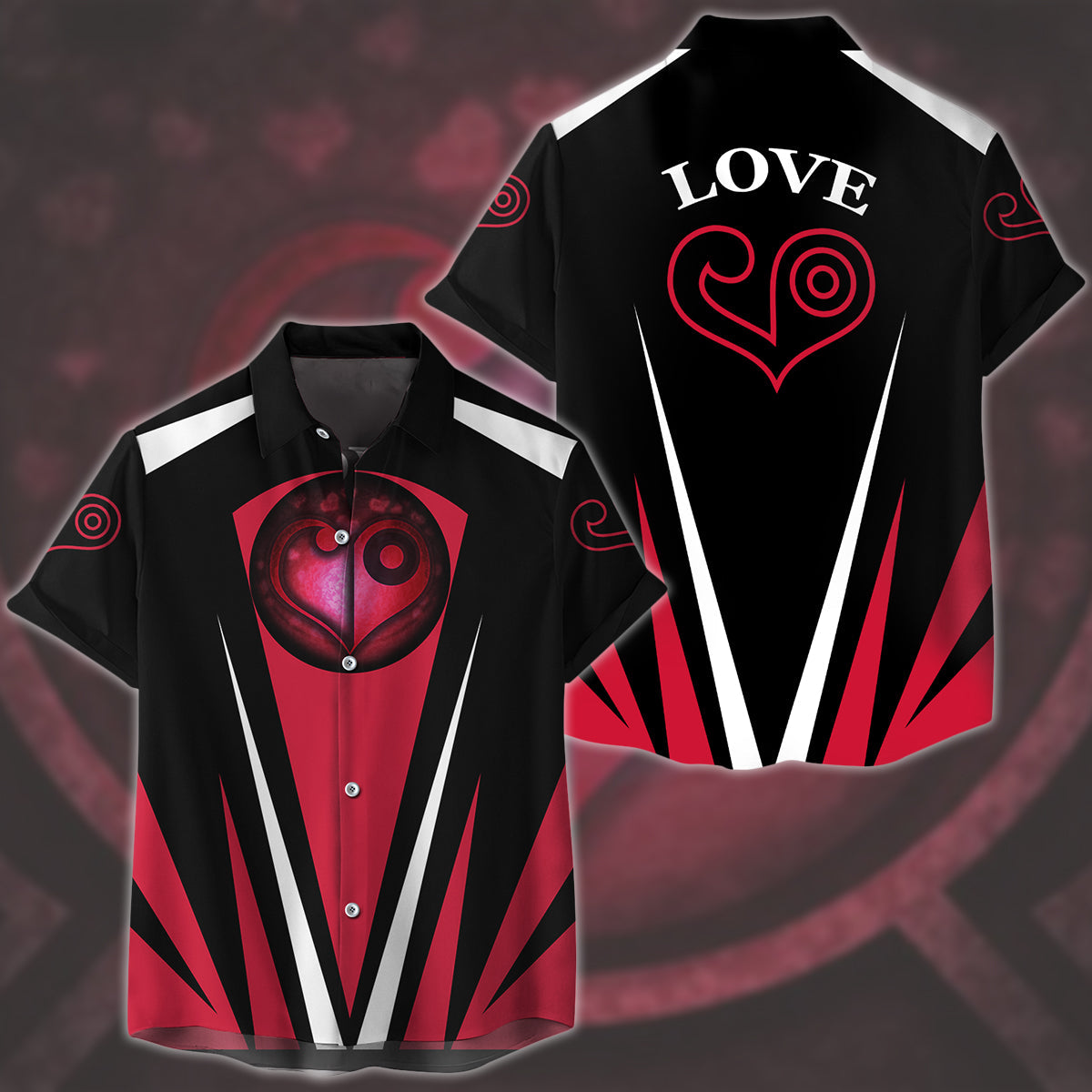 Digimon Crest Of Love Video Game All Over Printed T-shirt Tank Top Zip Hoodie Pullover Hoodie Hawaiian Shirt Beach Shorts Joggers Hawaiian Shirt