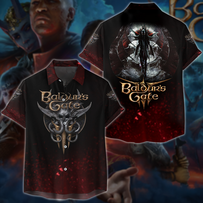 Baldur's Gate 3 Video Game All-Over T-shirt Hoodie Tank Top Hawaiian Shirt Beach Shorts Joggers Hawaiian Shirt