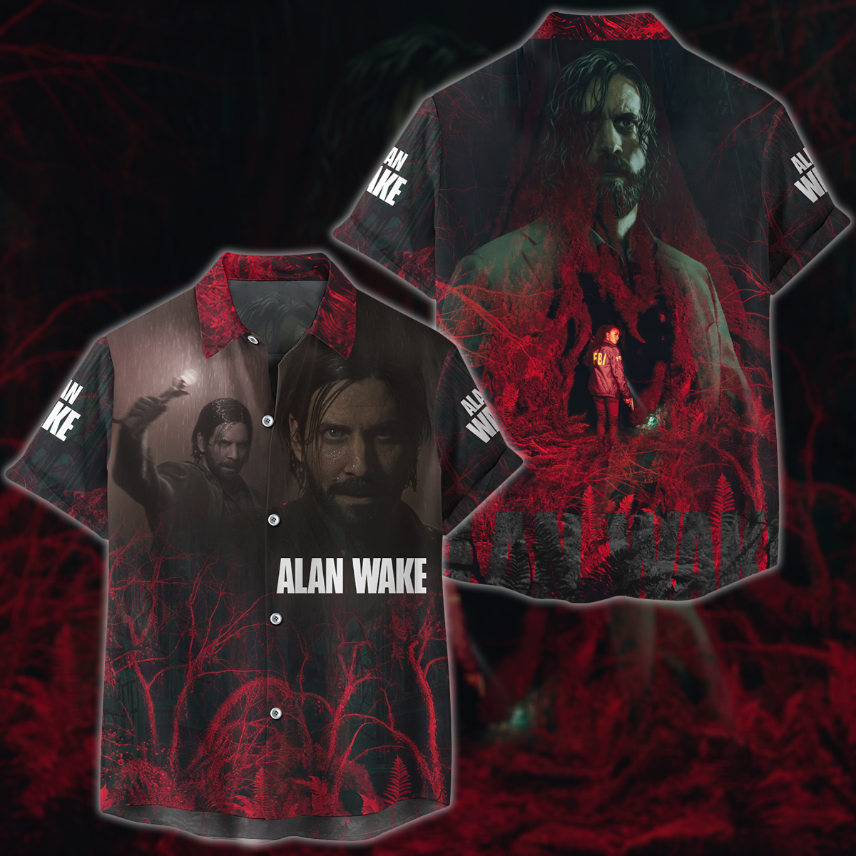 Alan Wake 2 Video Game All Over Printed T-shirt Tank Top Zip Hoodie Pullover Hoodie Hawaiian Shirt Beach Shorts Joggers Hawaiian Shirt