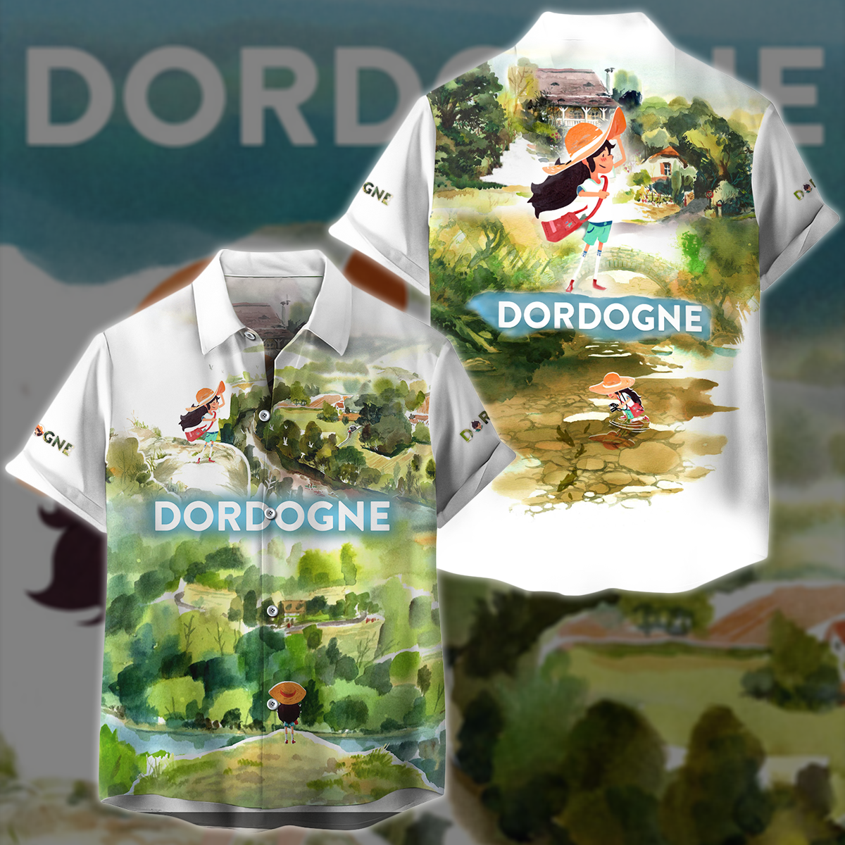 Dordogne Video Game 3D All Over Printed T-shirt Tank Top Zip Hoodie Pullover Hoodie Hawaiian Shirt Beach Shorts Jogger Hawaiian Shirt