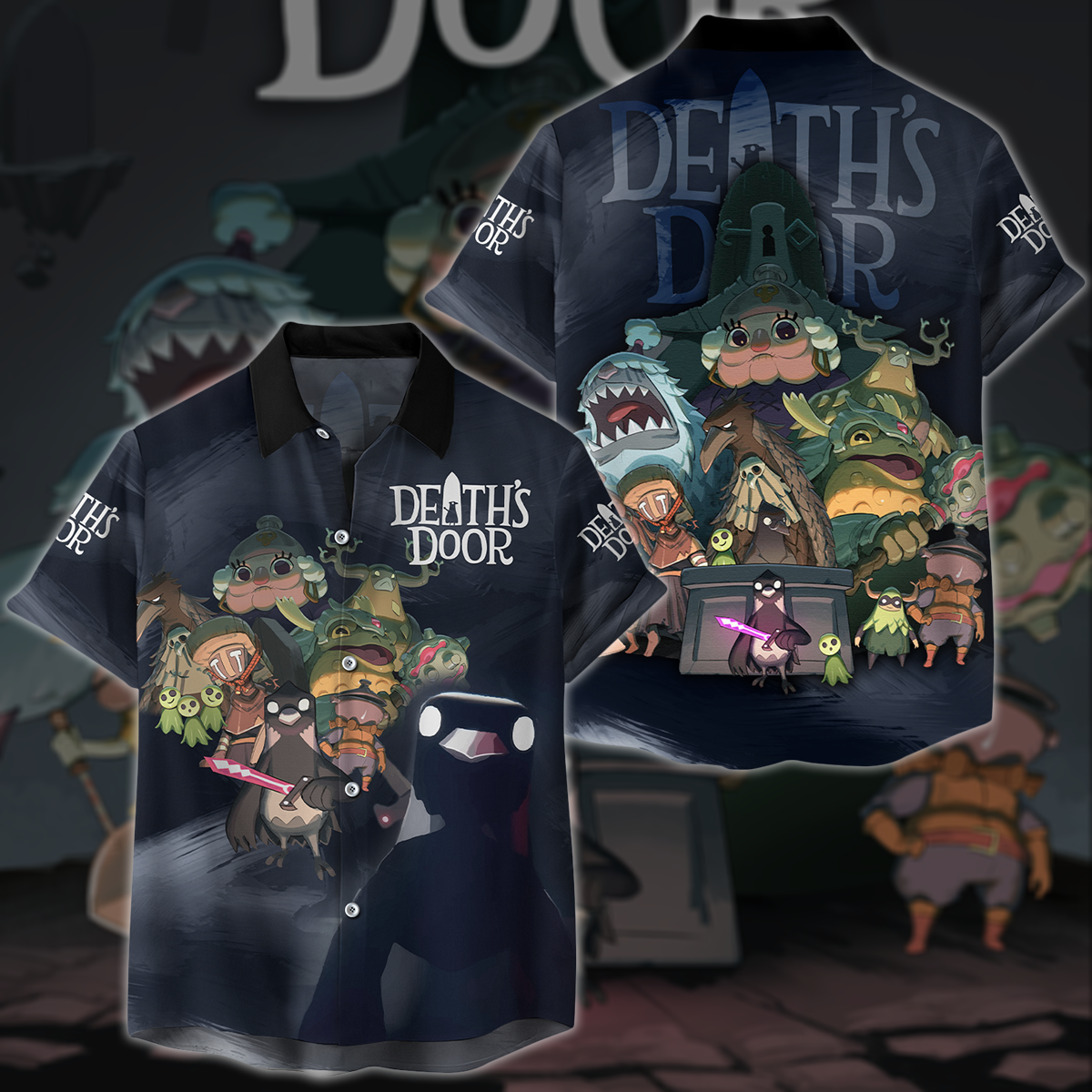 Death’s Door Video Game All-Over T-shirt Hoodie Tank Top Hawaiian Shirt Beach Shorts Joggers Hawaiian Shirt