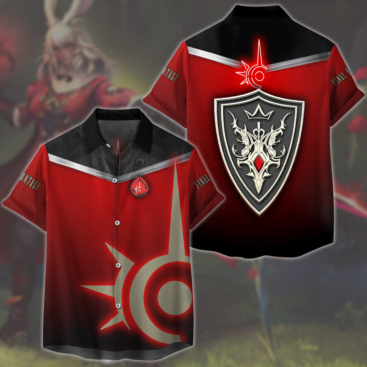 Final Fantasy Red Mage Video Game All Over Printed T-shirt Tank Top Zip Hoodie Pullover Hoodie Hawaiian Shirt Beach Shorts Joggers Hawaiian Shirt