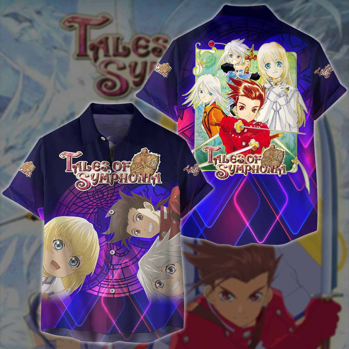 Tales of Symphonia Video Game All-Over T-shirt Hoodie Tank Top Hawaiian Shirt Beach Shorts Joggers Hawaiian Shirt