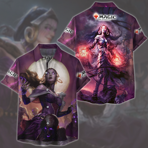 Magic: The Gathering Liliana Vess Video Game All Over Printed T-shirt Tank Top Zip Hoodie Pullover Hoodie Hawaiian Shirt Beach Shorts Joggers Hawaiian Shirt S 