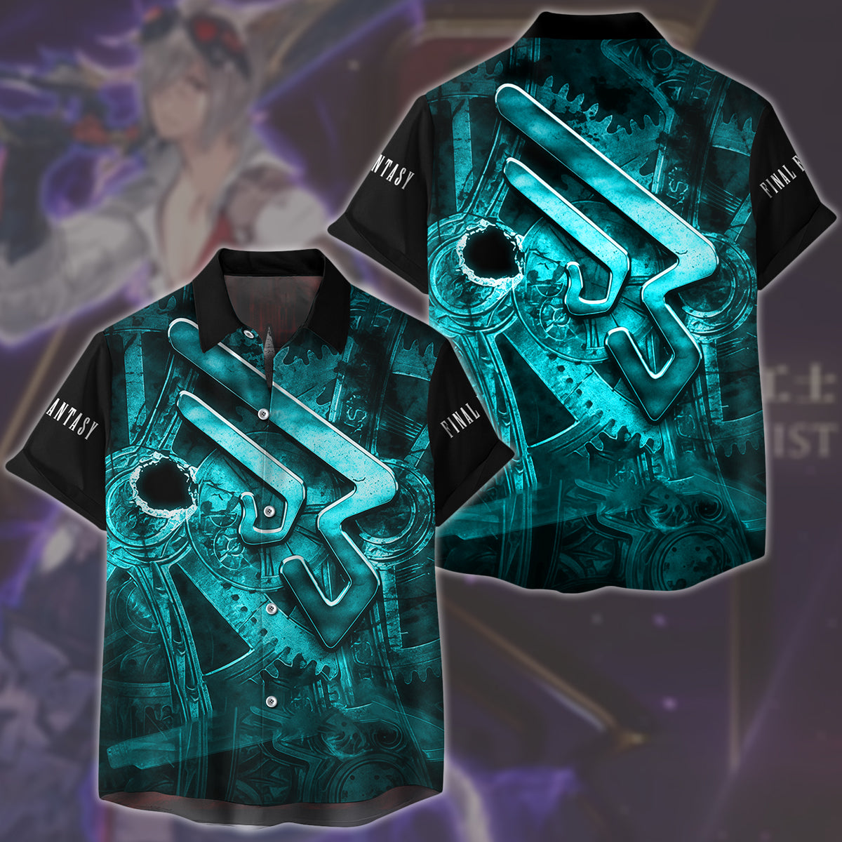 Final Fantasy Machinist Video Game All Over Printed T-shirt Tank Top Zip Hoodie Pullover Hoodie Hawaiian Shirt Beach Shorts Joggers Hawaiian Shirt