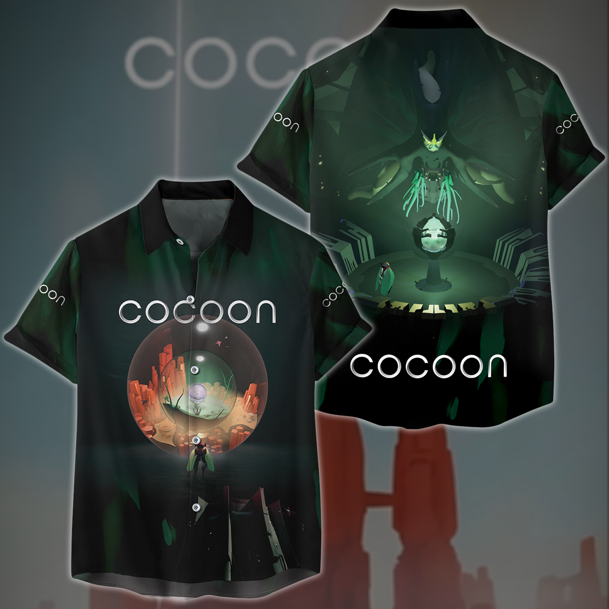 COCOON Video Game All Over Printed T-shirt Tank Top Zip Hoodie Pullover Hoodie Hawaiian Shirt Beach Shorts Joggers Hawaiian Shirt