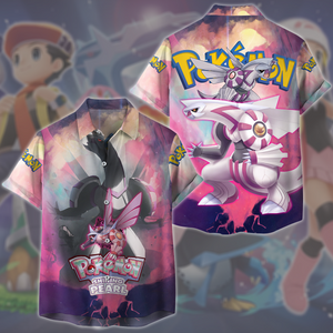 Pokemon Shining Pearl Video Game All Over Printed T-shirt Tank Top Zip Hoodie Pullover Hoodie Hawaiian Shirt Beach Shorts Joggers Hawaiian Shirt S 