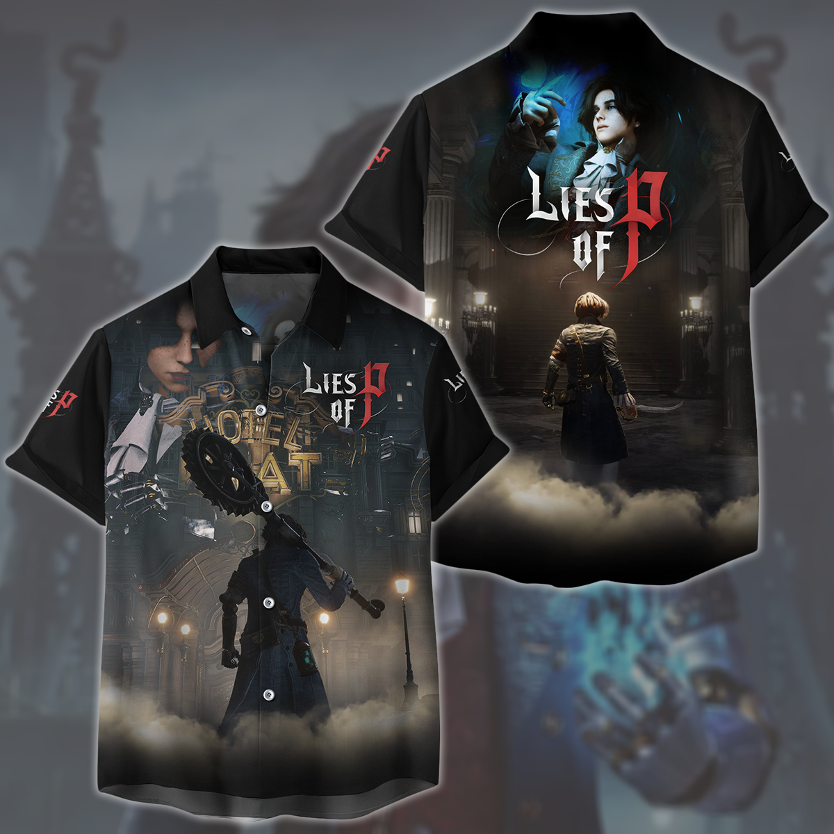 Lies of P Video Game All Over Printed T-shirt Tank Top Zip Hoodie Pullover Hoodie Hawaiian Shirt Beach Shorts Joggers Hawaiian Shirt