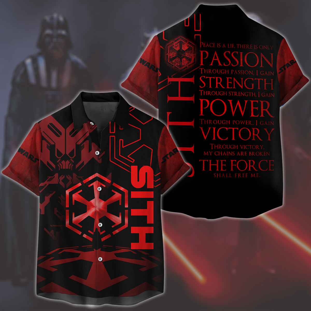 Star Wars Sith Code Unisex 3D T-shirt Hawaiian Shirt