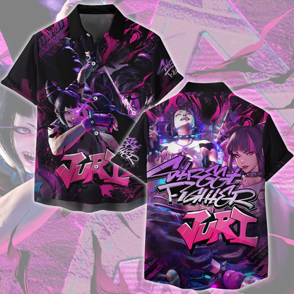 Street Fighter 6 Juri Video Game All Over Printed T-shirt Tank Top Zip Hoodie Pullover Hoodie Hawaiian Shirt Beach Shorts Joggers Hawaiian Shirt