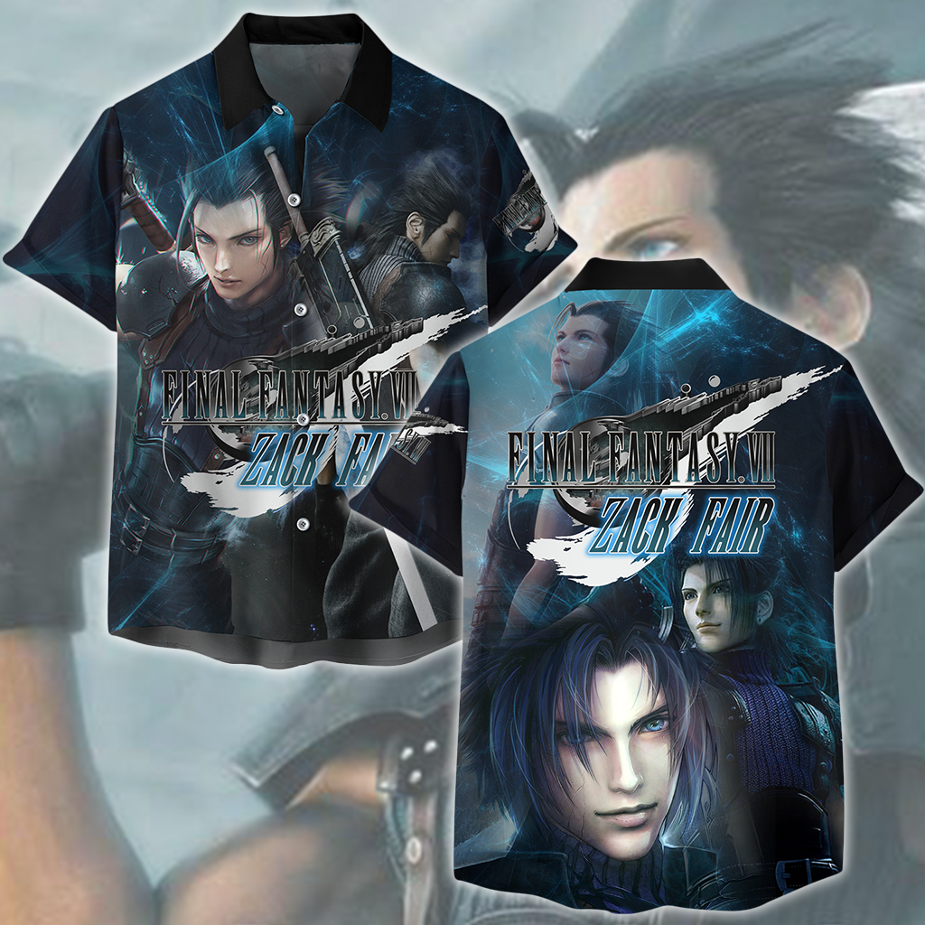 Final Fantasy VII Rebirth Zack Fair Video Game All Over Printed T-shirt Tank Top Zip Hoodie Pullover Hoodie Hawaiian Shirt Beach Shorts Joggers Hawaiian Shirt