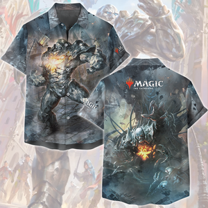 Magic: The Gathering Karn The Silver Golem Video Game All Over Printed T-shirt Tank Top Zip Hoodie Pullover Hoodie Hawaiian Shirt Beach Shorts Joggers Hawaiian Shirt S 