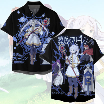 Frieren Anime Manga All Over Printed T-shirt Tank Top Zip Hoodie Pullover Hoodie Hawaiian Shirt Beach Shorts Joggers