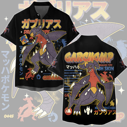 Pokemon Garchomp Video Game All Over Printed T-shirt Tank Top Zip Hoodie Pullover Hoodie Hawaiian Shirt Beach Shorts Joggers