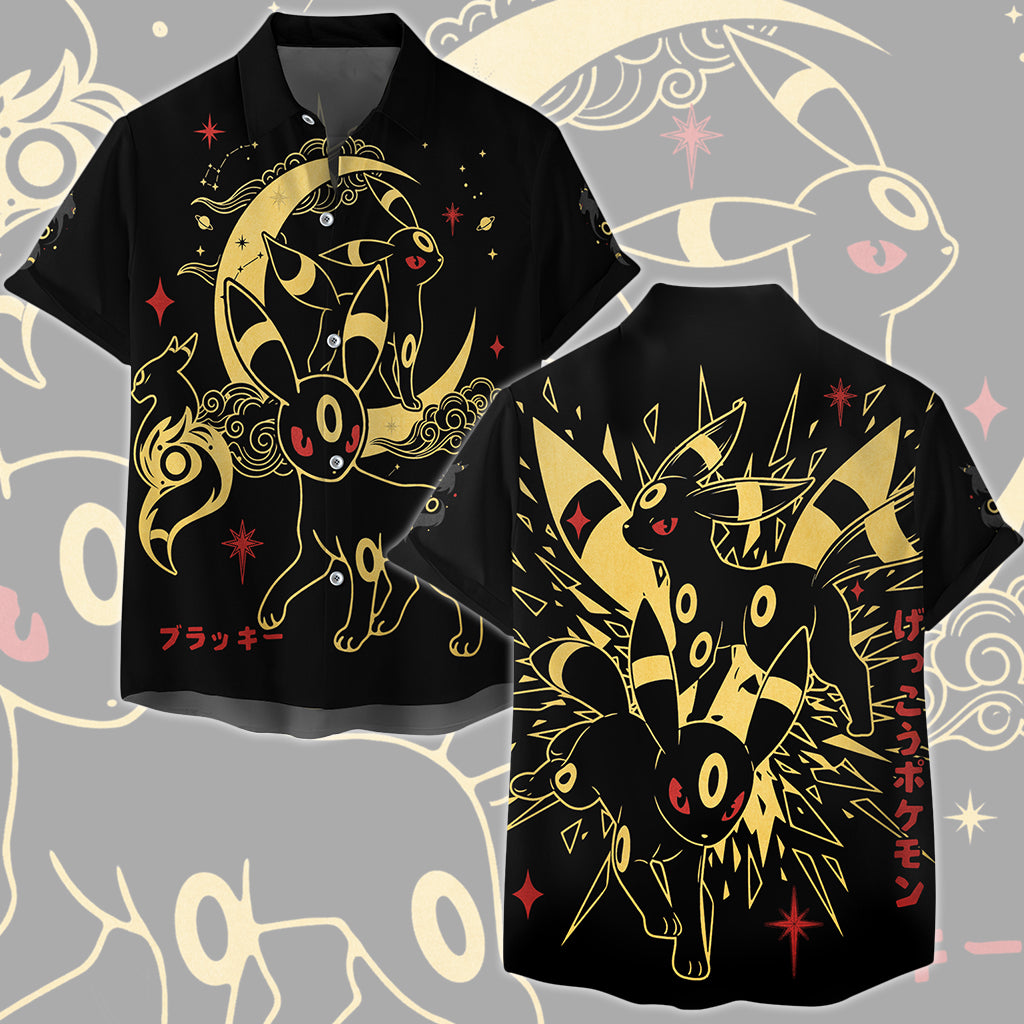 Pokemon Umbreon Video Game All Over Printed T-shirt Tank Top Zip Hoodie Pullover Hoodie Hawaiian Shirt Beach Shorts Joggers Hawaiian Shirt