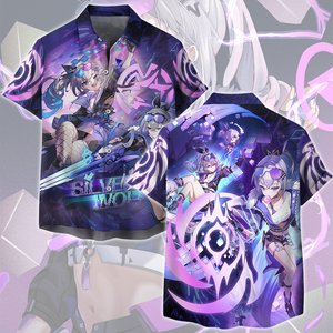 Honkai: Star Rail Silver Wolf Video Game All Over Printed T-shirt Tank Top Zip Hoodie Pullover Hoodie Hawaiian Shirt Beach Shorts Joggers Hawaiian Shirt S 