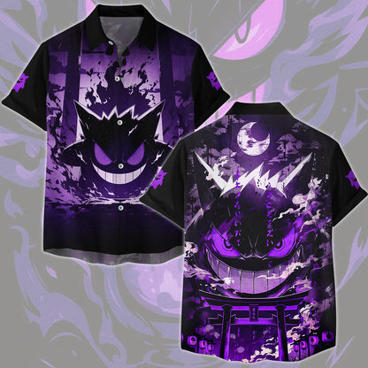 Pokemon Gengar Anime Video Game All Over Printed T-shirt Tank Top Zip Hoodie Pullover Hoodie Hawaiian Shirt Beach Shorts Joggers