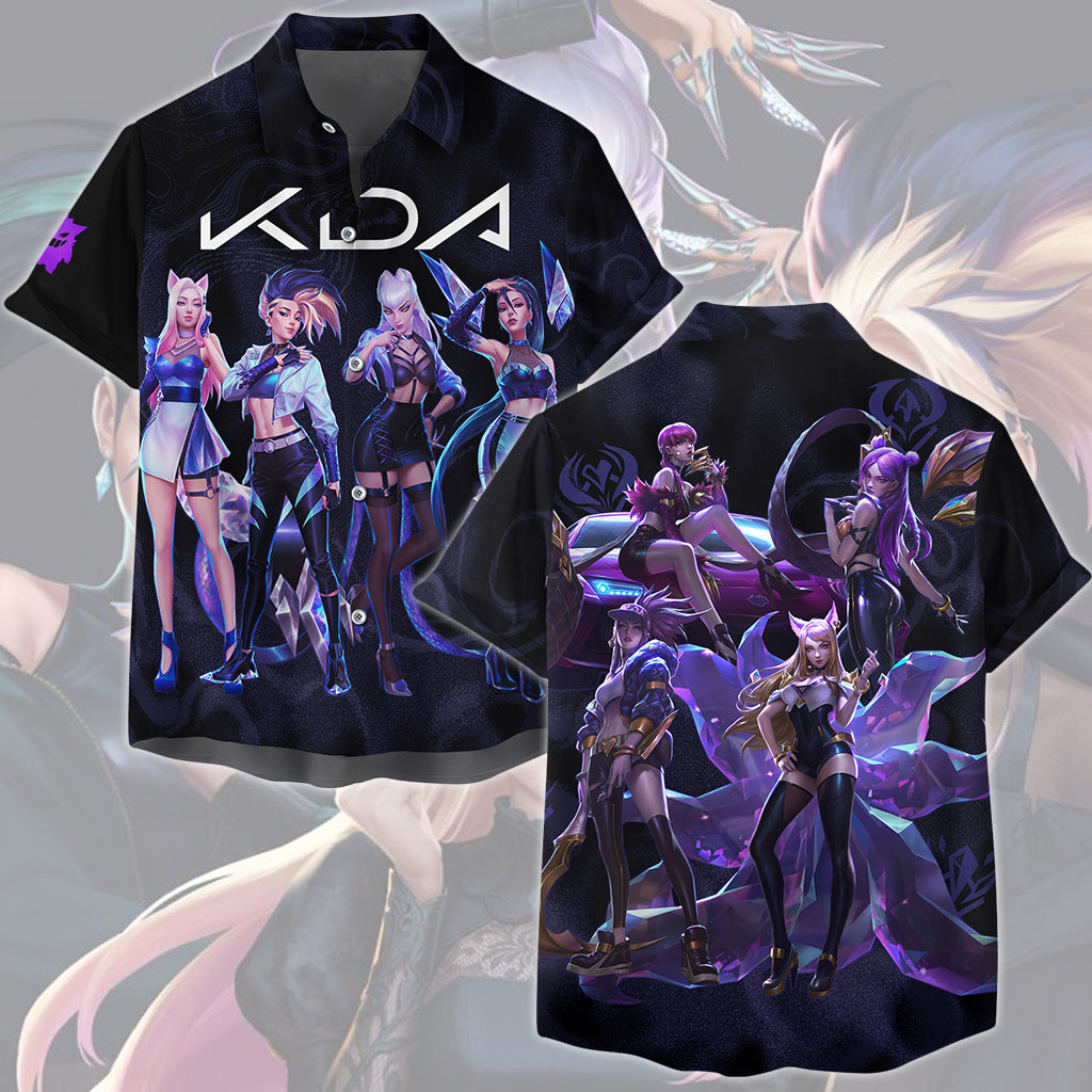 League of Legends K/DA Band Video Game All Over Printed T-shirt Tank Top Zip Hoodie Pullover Hoodie Hawaiian Shirt Beach Shorts Joggers