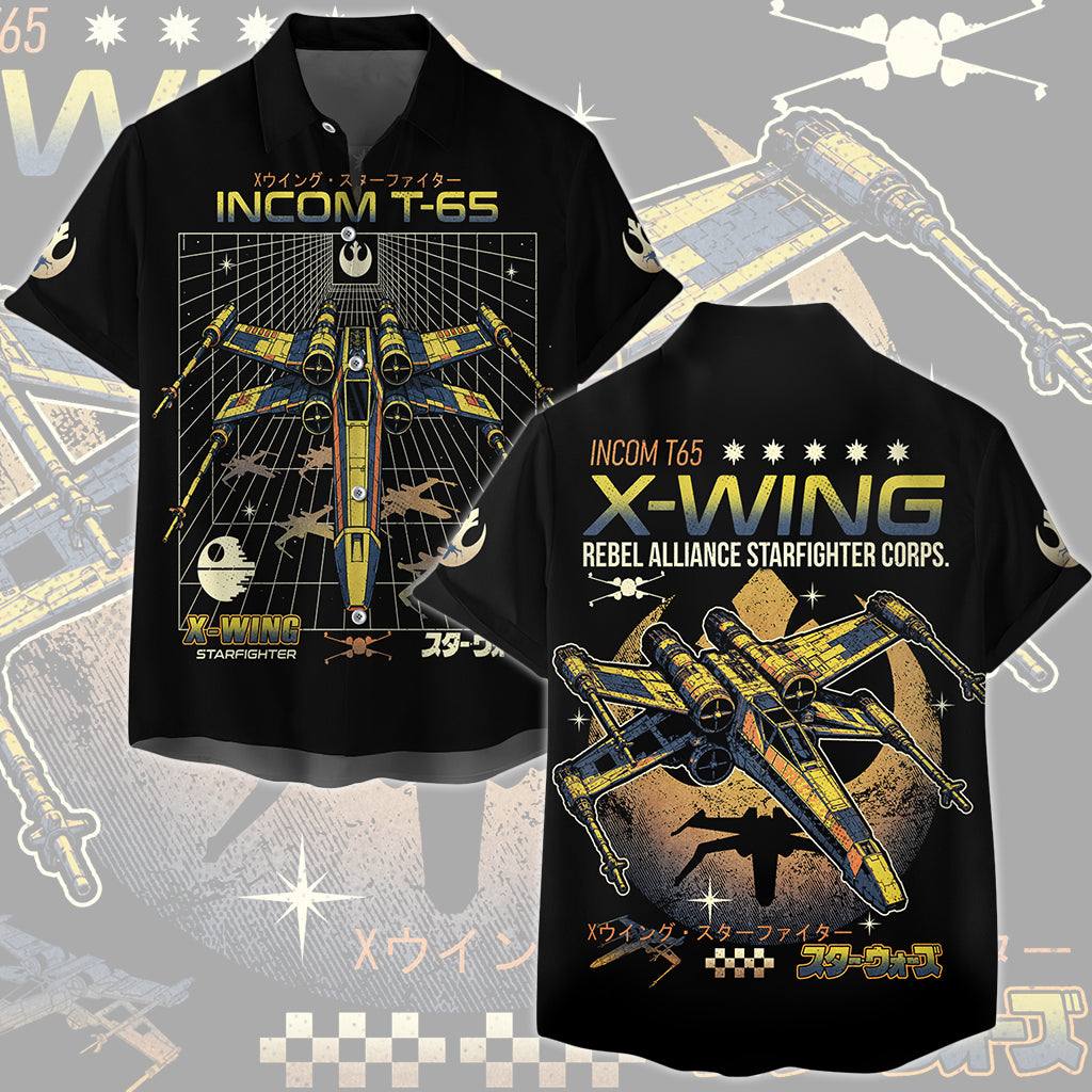 Star Wars X-Wing Star Fighter Video Game All Over Printed T-shirt Tank Top Zip Hoodie Pullover Hoodie Hawaiian Shirt Beach Shorts Joggers Hawaiian Shirt