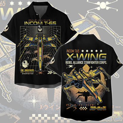 Star Wars X-Wing Star Fighter Video Game All Over Printed T-shirt Tank Top Zip Hoodie Pullover Hoodie Hawaiian Shirt Beach Shorts Joggers Hawaiian Shirt
