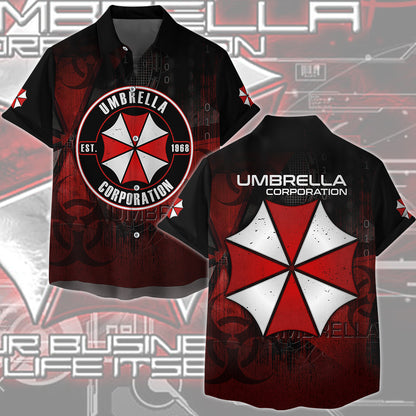 Resident Evil Umbrella Corporation Video Game All Over Printed T-shirt Tank Top Zip Hoodie Pullover Hoodie Hawaiian Shirt Beach Shorts Joggers Hawaiian Shirt