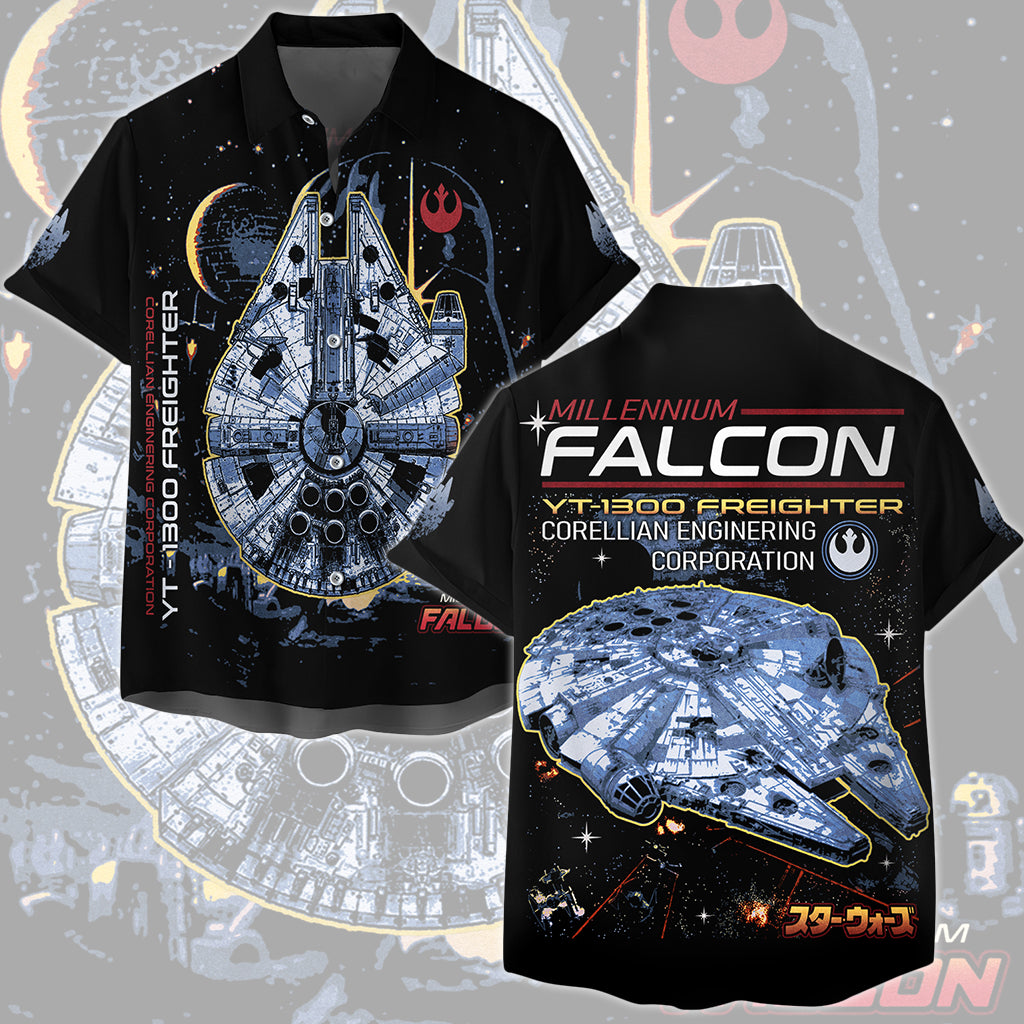 Star Wars Millennium Falcon Video Game All Over Printed T-shirt Tank Top Zip Hoodie Pullover Hoodie Hawaiian Shirt Beach Shorts Joggers Hawaiian Shirt