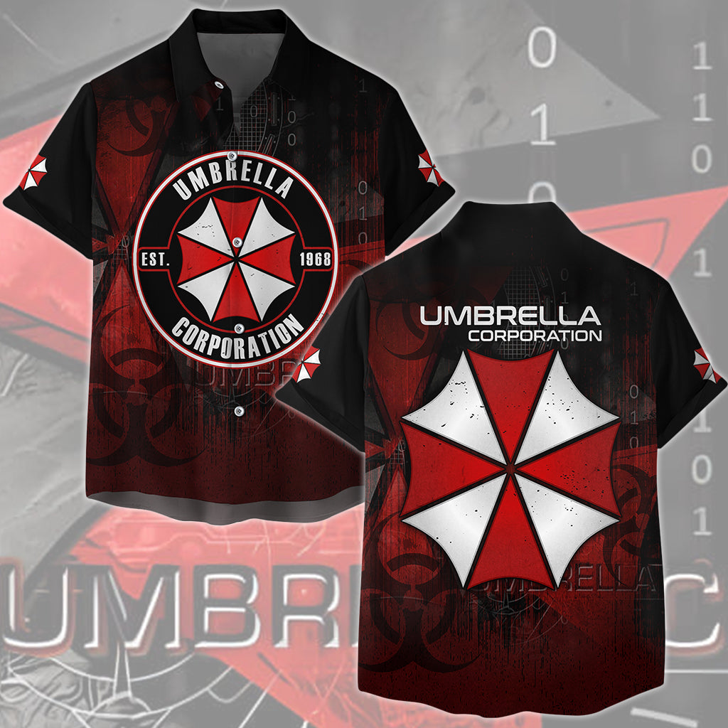 Resident Evil Umbrella Corporation Video Game All Over Printed T-shirt Tank Top Zip Hoodie Pullover Hoodie Hawaiian Shirt Beach Shorts Joggers