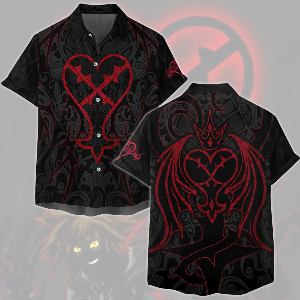 Kingdom Hearts Symbols The Heartless Emblem Video Game All Over Printed T-shirt Tank Top Zip Hoodie Pullover Hoodie Hawaiian Shirt Beach Shorts Joggers Hawaiian Shirt