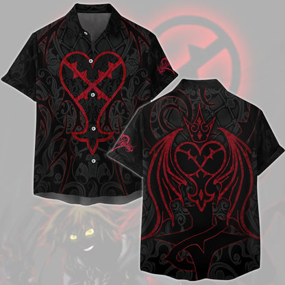 Kingdom Hearts Symbols The Heartless Emblem Video Game All Over Printed T-shirt Tank Top Zip Hoodie Pullover Hoodie Hawaiian Shirt Beach Shorts Joggers Hawaiian Shirt