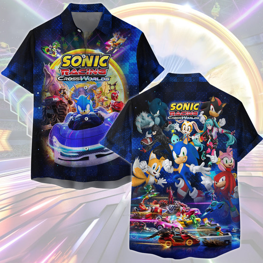 Sonic Racing: CrossWorlds Video Game All Over Printed T-shirt Tank Top Zip Hoodie Pullover Hoodie Hawaiian Shirt Beach Shorts Joggers Hawaiian Shirt