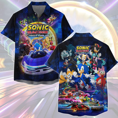 Sonic Racing: CrossWorlds Video Game All Over Printed T-shirt Tank Top Zip Hoodie Pullover Hoodie Hawaiian Shirt Beach Shorts Joggers Hawaiian Shirt