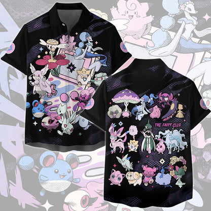 Pokemon Fairy Type Club Video Game All Over Printed T-shirt Tank Top Zip Hoodie Pullover Hoodie Hawaiian Shirt Beach Shorts Joggers