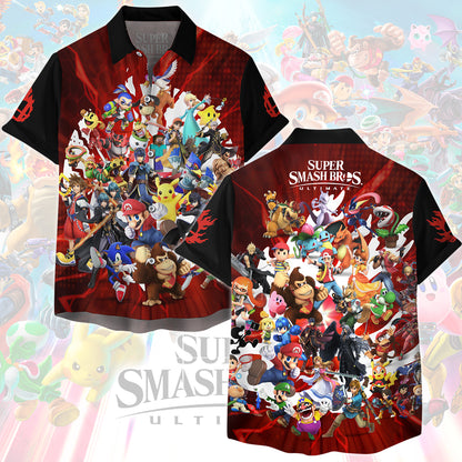 Super Smash Bros. Ultimate Video Game All Over Printed T-shirt Tank Top Zip Hoodie Pullover Hoodie Hawaiian Shirt Beach Shorts Joggers Hawaiian Shirt