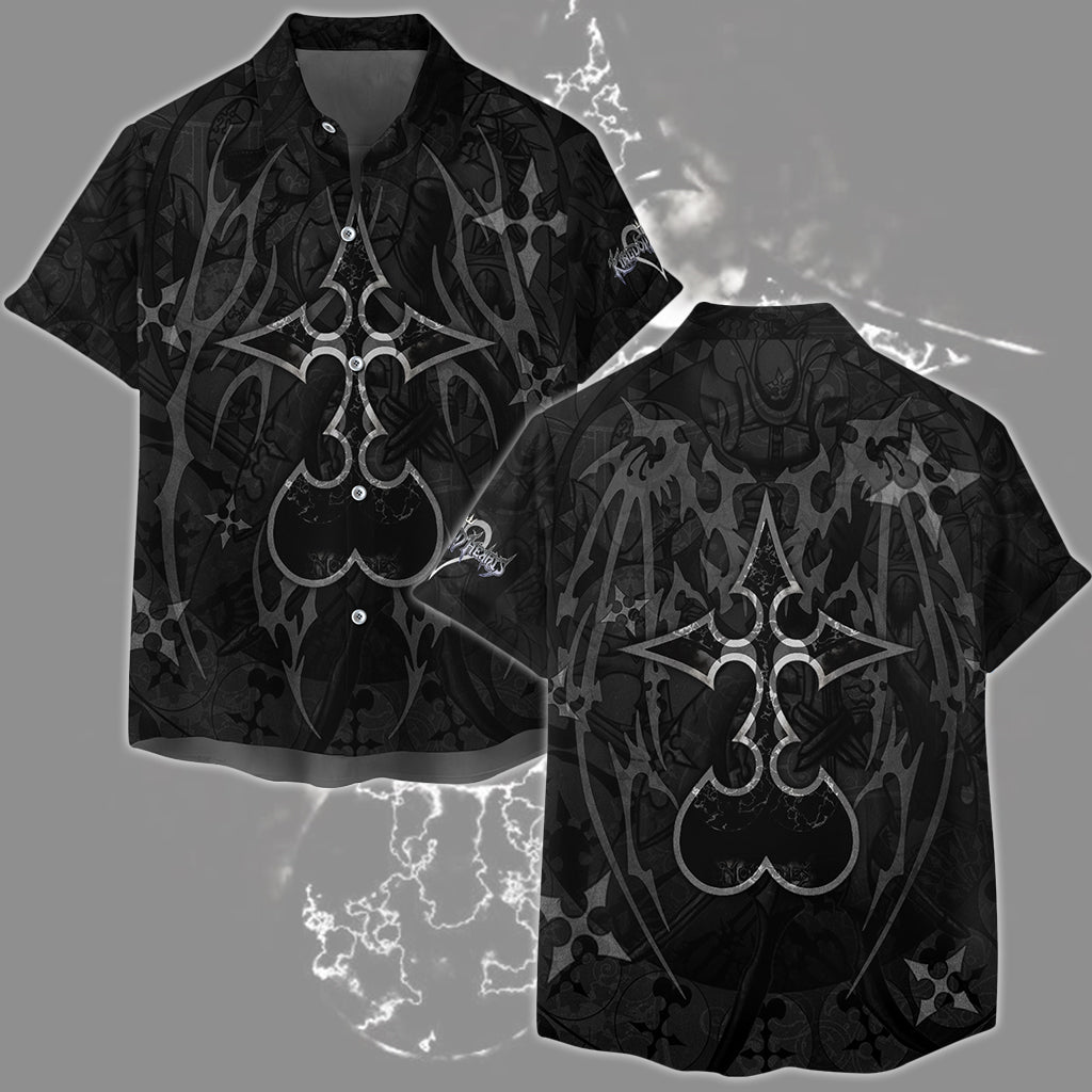 Kingdom Hearts Symbols The Nobody Sigil Video Game All Over Printed T-shirt Tank Top Zip Hoodie Pullover Hoodie Hawaiian Shirt Beach Shorts Joggers