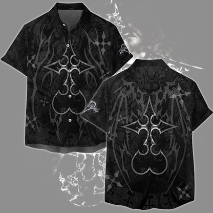 Kingdom Hearts Symbols The Nobody Sigil Video Game All Over Printed T-shirt Tank Top Zip Hoodie Pullover Hoodie Hawaiian Shirt Beach Shorts Joggers