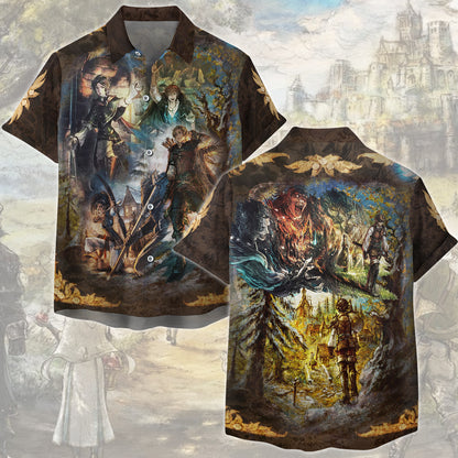 Octopath Traveler Zero Video Game All Over Printed T-shirt Tank Top Zip Hoodie Pullover Hoodie Hawaiian Shirt Beach Shorts Joggers Hawaiian Shirt