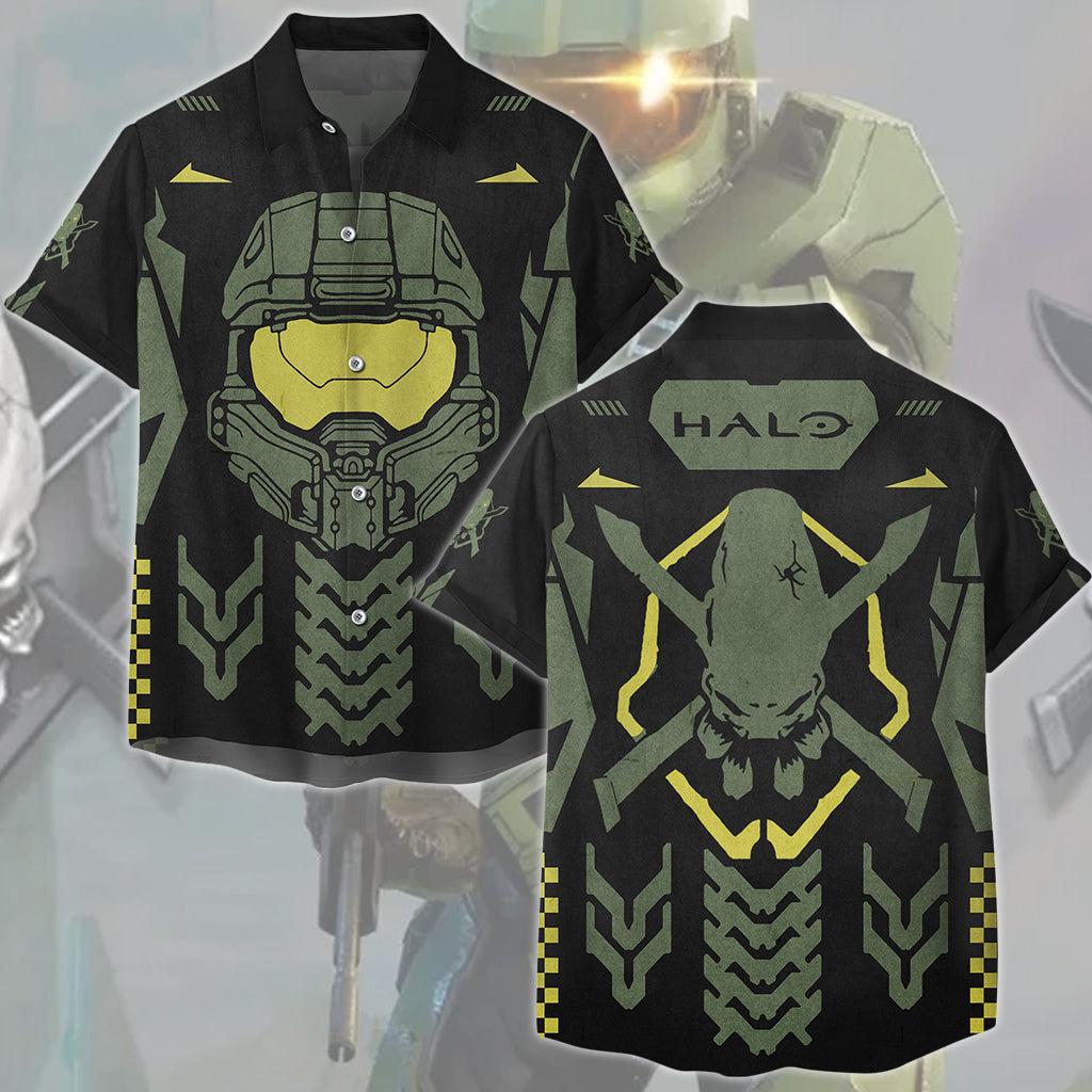 Halo Legendary Symbol Video Game All Over Printed T-shirt Tank Top Zip Hoodie Pullover Hoodie Hawaiian Shirt Beach Shorts Joggers