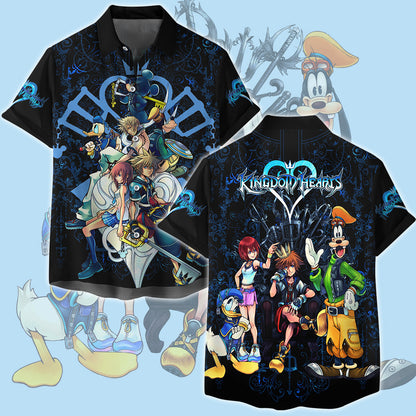 Kingdom Hearts Characters Video Game All Over Printed T-shirt Tank Top Zip Hoodie Pullover Hoodie Hawaiian Shirt Beach Shorts Joggers Hawaiian Shirt