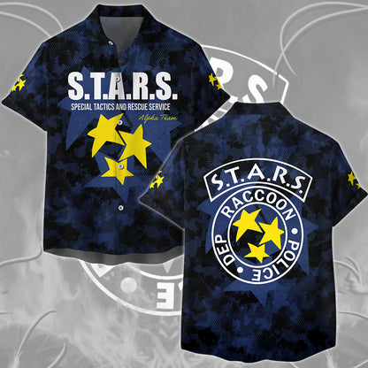 Resident Evil S.T.A.R.S. Alpha Team Video Game All Over Printed T-shirt Tank Top Zip Hoodie Pullover Hoodie Hawaiian Shirt Beach Shorts Joggers