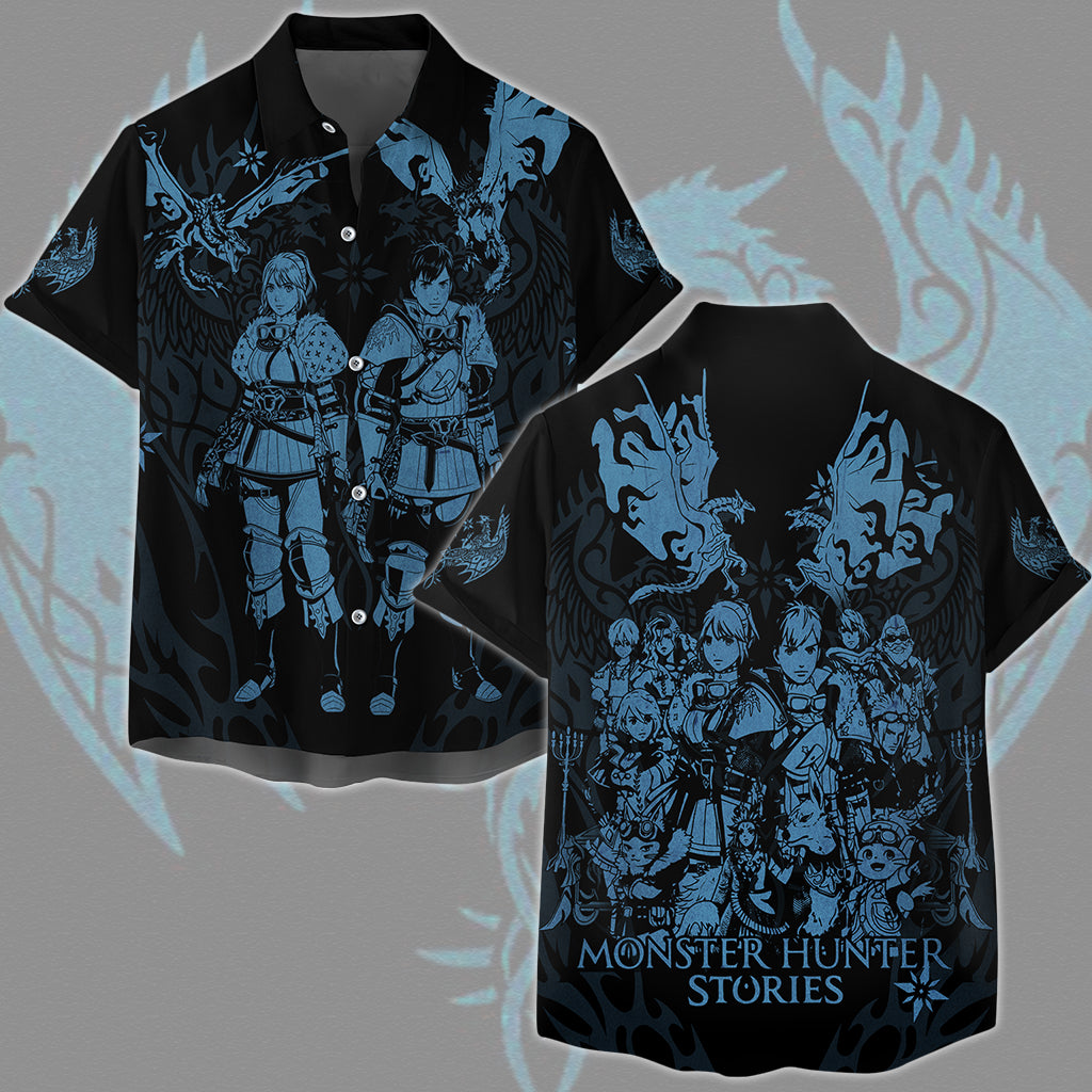 Monster Hunter Stories 3: Twisted Reflection Video Game All Over Printed T-shirt Tank Top Zip Hoodie Pullover Hoodie Hawaiian Shirt Beach Shorts Joggers