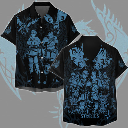 Monster Hunter Stories 3: Twisted Reflection Video Game All Over Printed T-shirt Tank Top Zip Hoodie Pullover Hoodie Hawaiian Shirt Beach Shorts Joggers