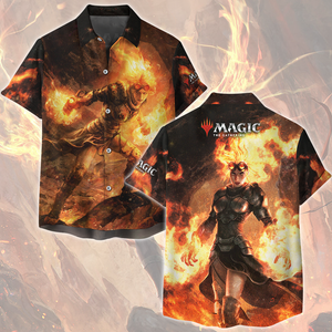 Magic: The Gathering Chandra Nalaar Video Game All Over Printed T-shirt Tank Top Zip Hoodie Pullover Hoodie Hawaiian Shirt Beach Shorts Joggers Hawaiian Shirt S 