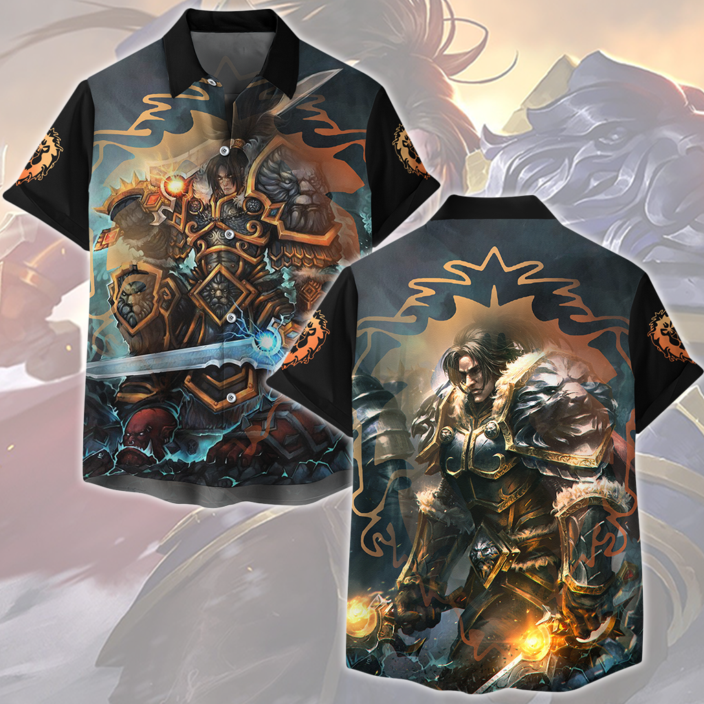 World Of Warcraft Varian Wrynn Video Game All Over Printed T-shirt Tank Top Zip Hoodie Pullover Hoodie Hawaiian Shirt Beach Shorts Joggers Hawaiian Shirt