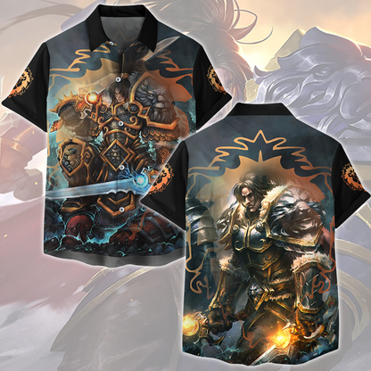 World Of Warcraft Varian Wrynn Video Game All Over Printed T-shirt Tank Top Zip Hoodie Pullover Hoodie Hawaiian Shirt Beach Shorts Joggers Hawaiian Shirt