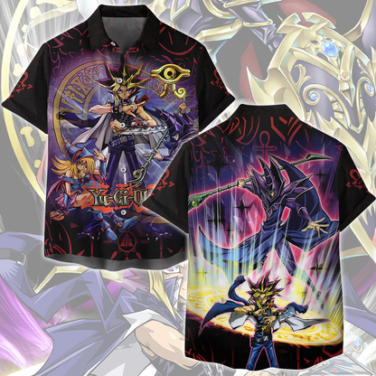 Yu-Gi-Oh! Dark Magician Video Game All Over Printed T-shirt Tank Top Zip Hoodie Pullover Hoodie Hawaiian Shirt Beach Shorts Joggers Hawaiian Shirt