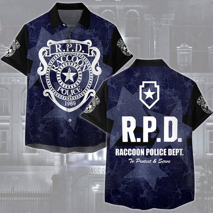 Resident Evil Raccoon City Police Department (R.P.D.) Video Game All Over Printed T-shirt Tank Top Zip Hoodie Pullover Hoodie Hawaiian Shirt Beach Shorts Joggers