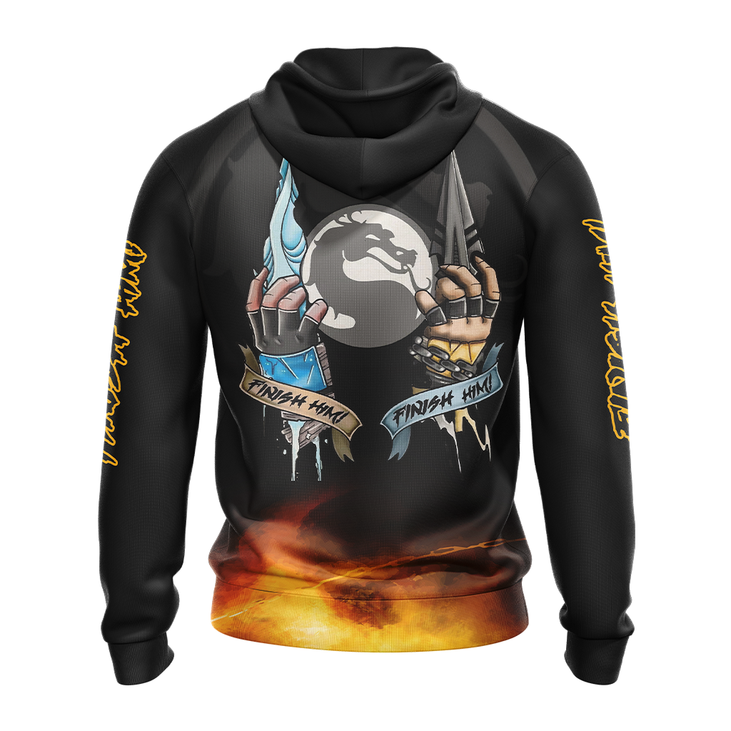 Mortal Kombat Scorpio And Sub Zero Finish Him Unisex 3D T-shirt