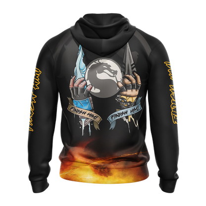 Mortal Kombat Scorpio And Sub Zero Finish Him Unisex 3D T-shirt