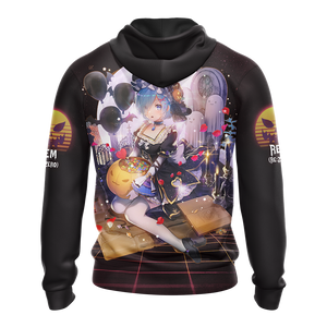 This is my Halloween Costume Rem Re:Zero All Over Print T-shirt Zip Hoodie Pullover Hoodie   