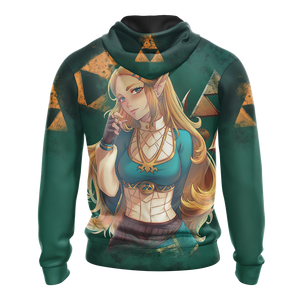 Princess Zelda The Legend of Zelda All Over Print T-shirt Zip Hoodie Pullover Hoodie   